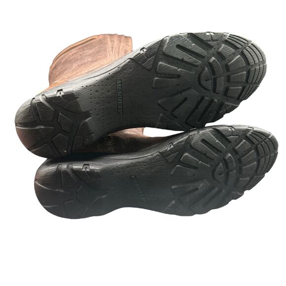 Merrell Vera Peak Espresso Leather Riding Boots Women’s 7 Brown Tall Zip - Picture 10 of 14